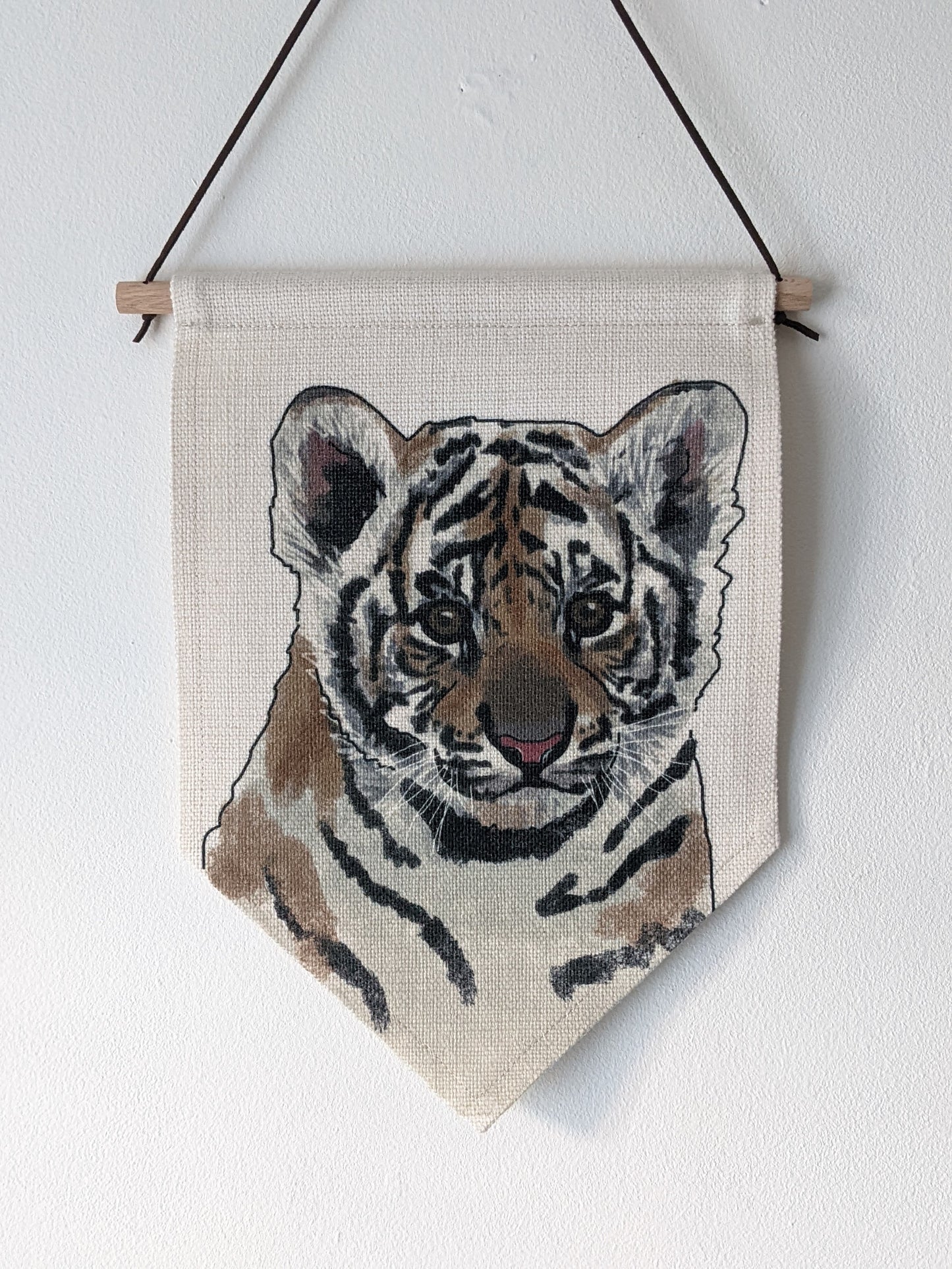 Baby Animal Linen Flag