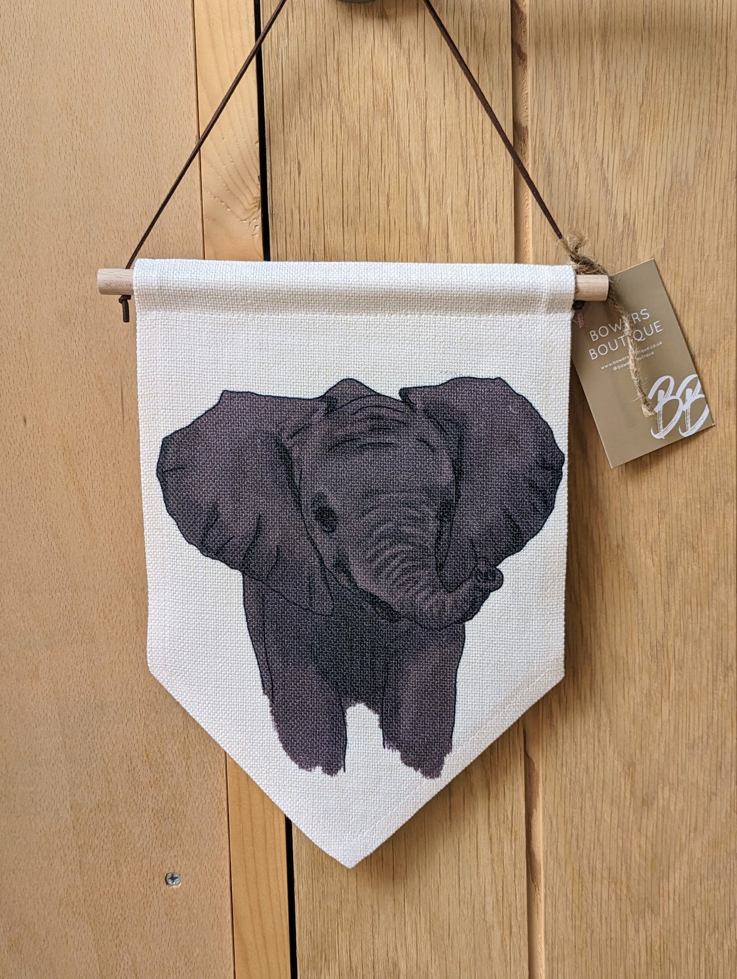 Baby Animal Linen Flag