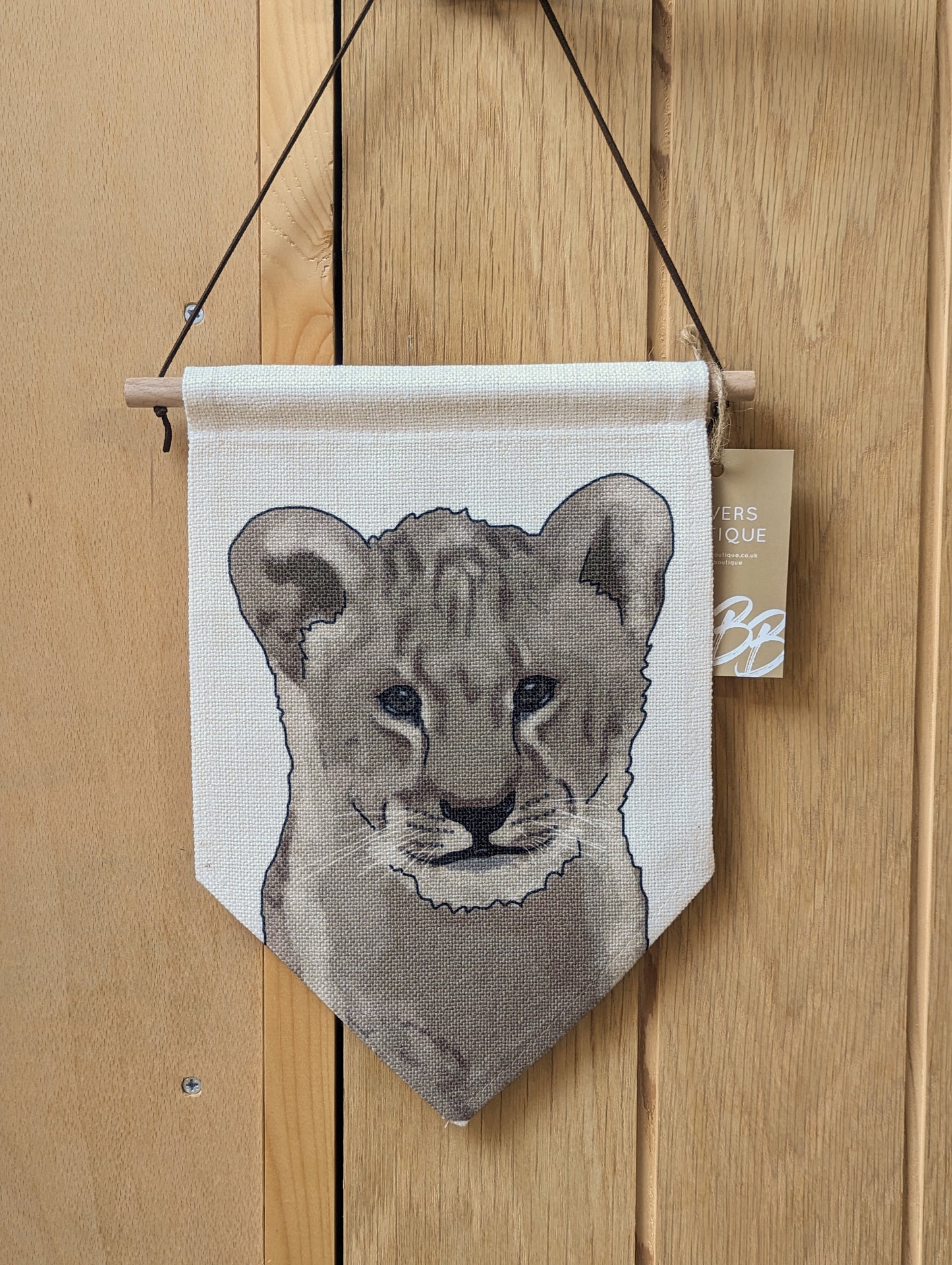 Baby Animal Linen Flag