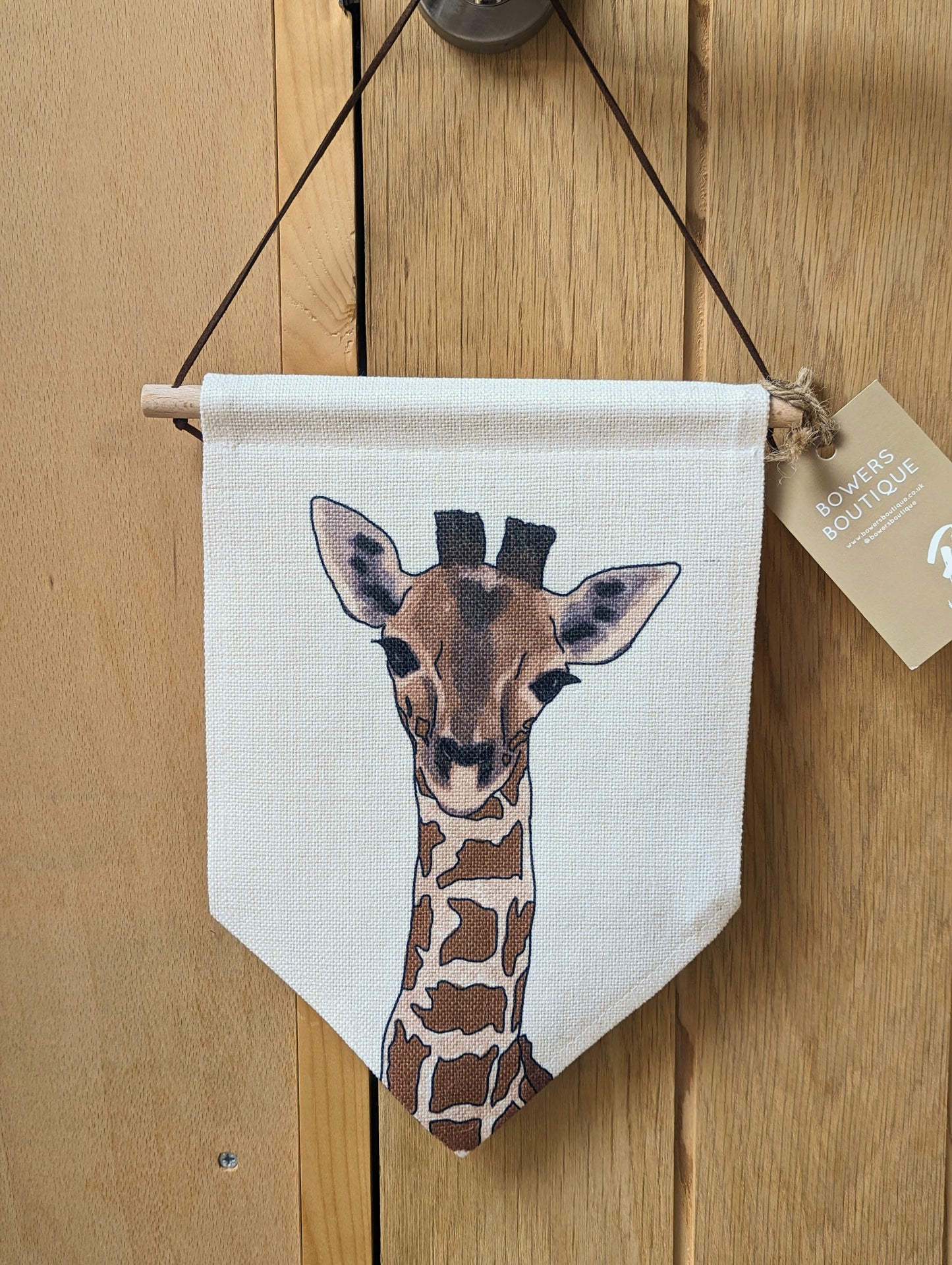 Baby Animal Linen Flag