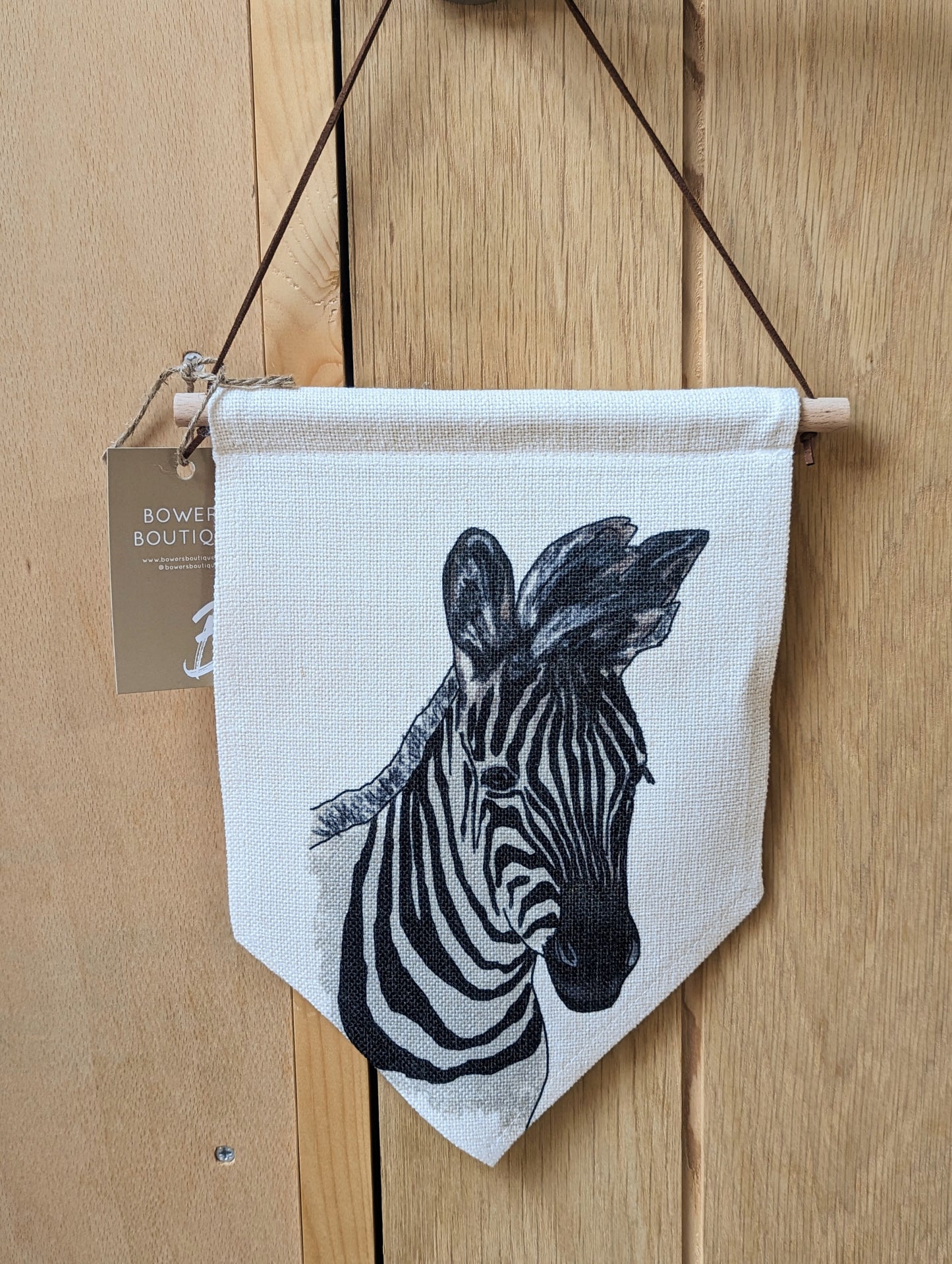 Baby Animal Linen Flag