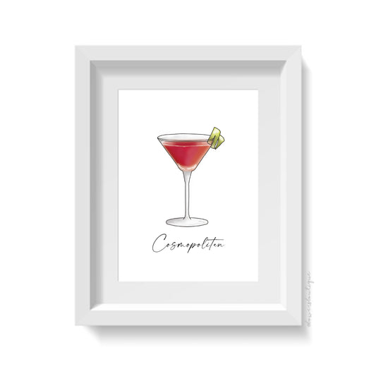 Cosmopolitan Drink Illustration Print