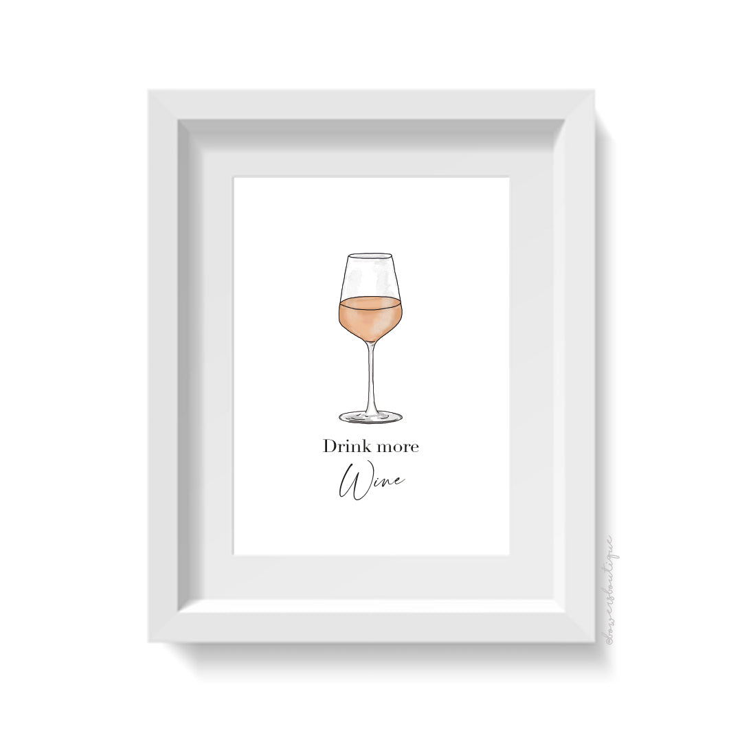 Drink More Wine Print