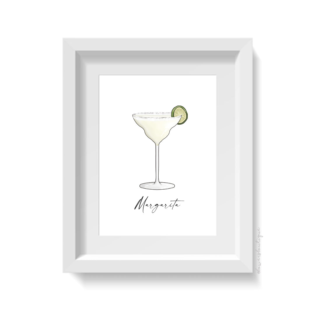 Margarita Glass Illustration Print