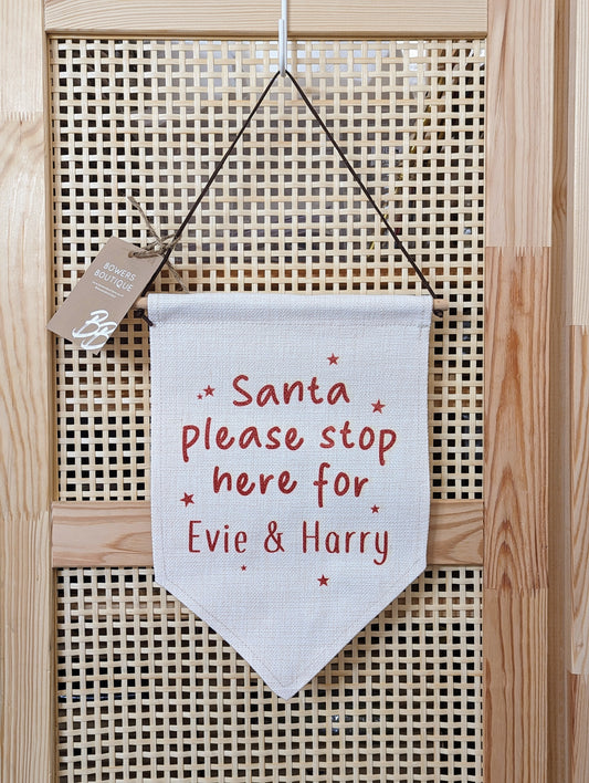 Santa Please Stop Here Flag