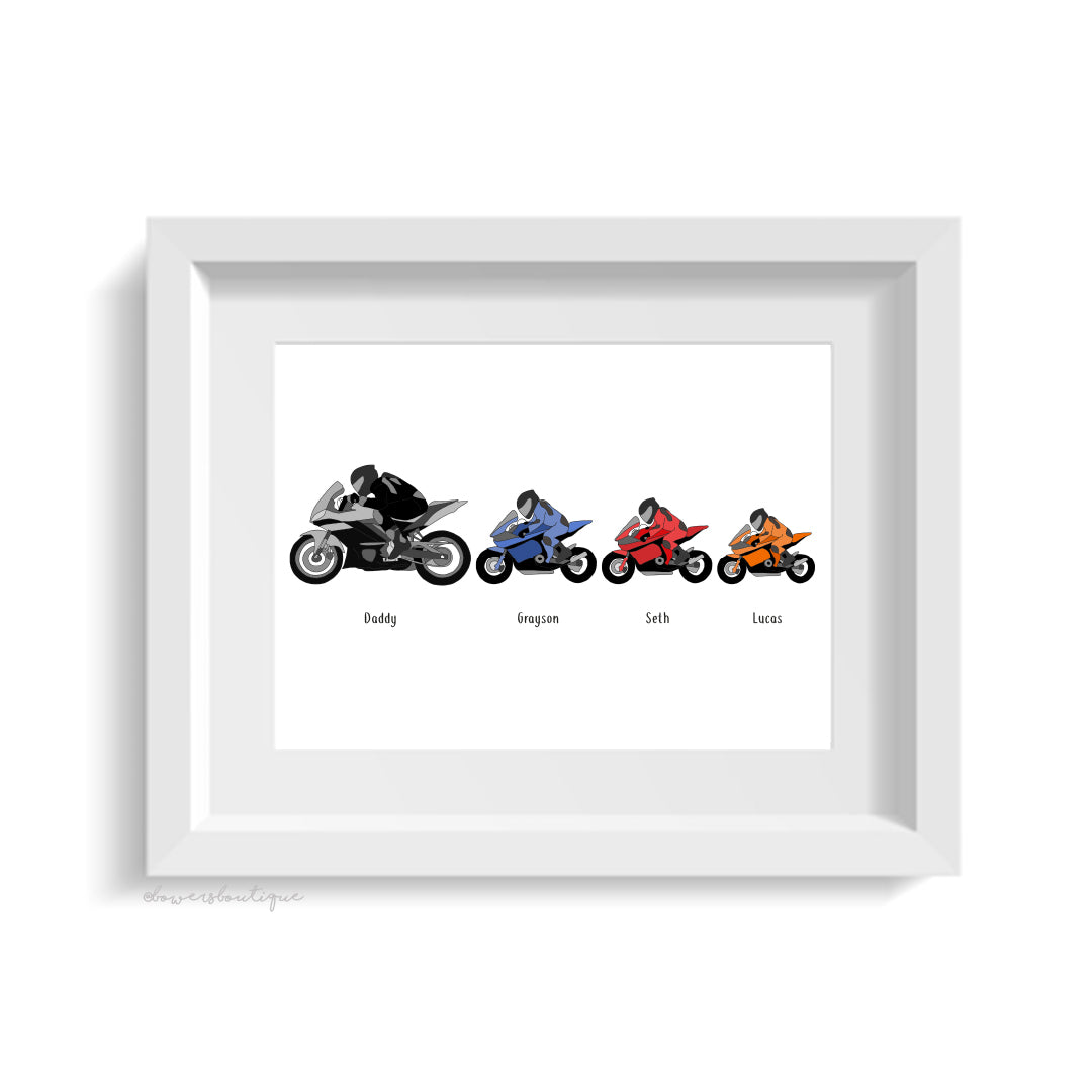 Sports Bike Motorcycle Custom Print