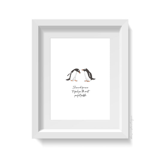 Penguin Pebble Print