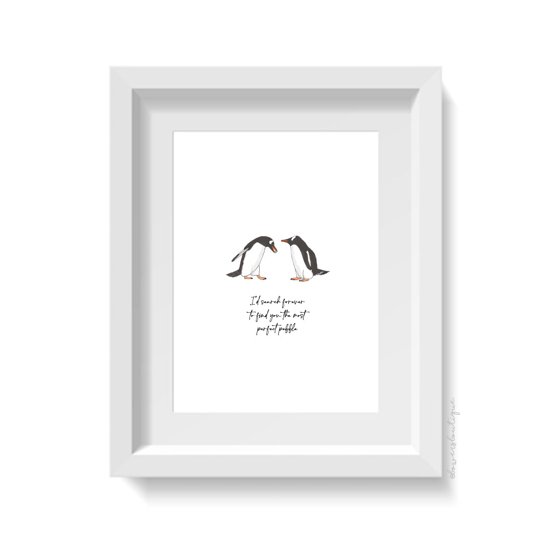 Penguin Pebble Print